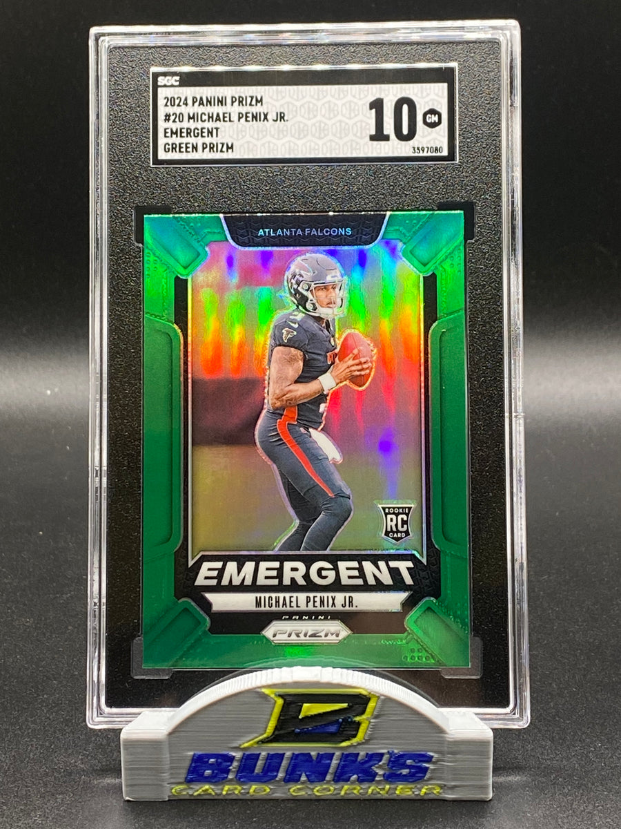2024 Michael Penix Jr. Emergent Green Prizm SGC 10
