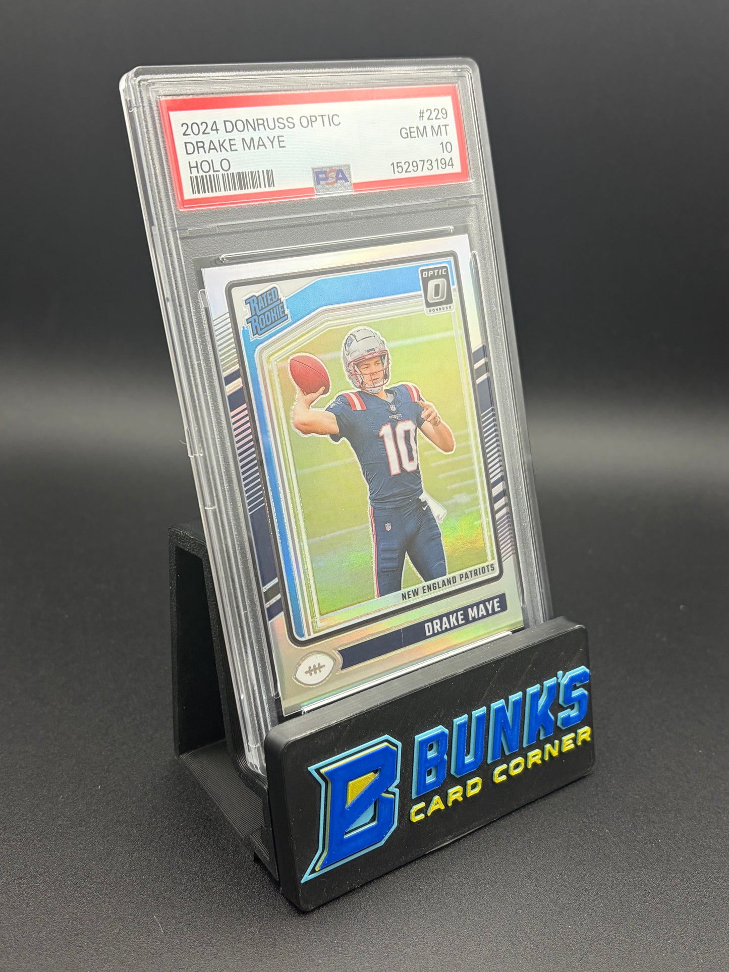 2024 Drake Maye Holo Donruss Optic PSA 10 RC