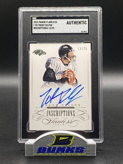 2015 Trent Dilfer AUTOGRAPHED Inscriptions 13/25 (Box 19)