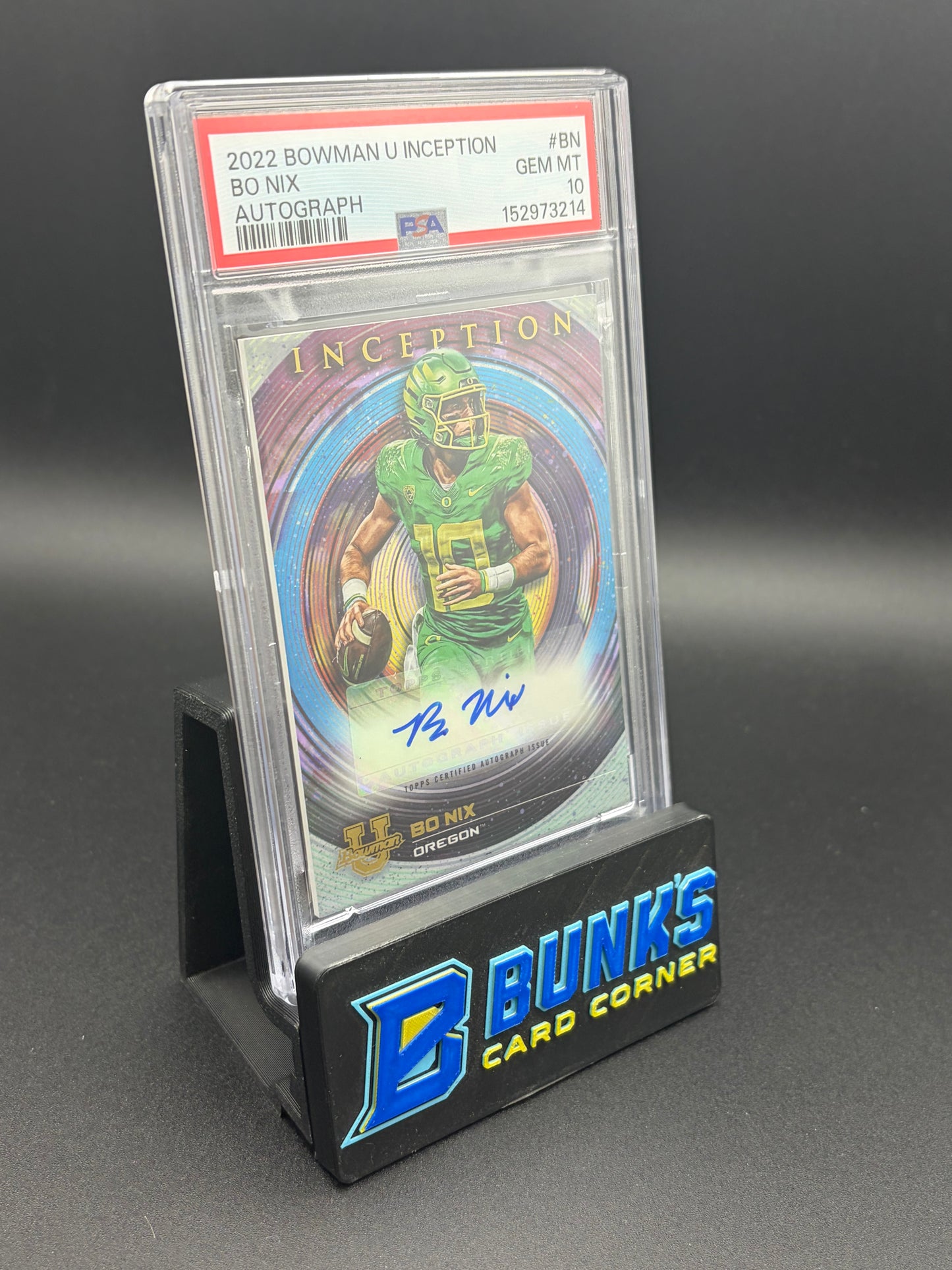 2022 Bo Nix Autograph PSA 10