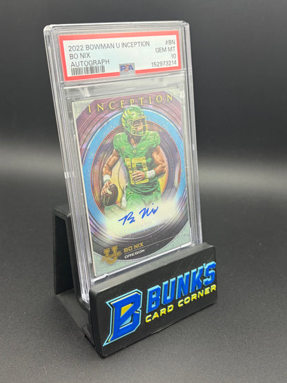 2022 Bo Nix Autograph PSA 10