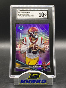 2022 Caleb Williams Purple Refractor 156/250 SGC 10 (Box 19)