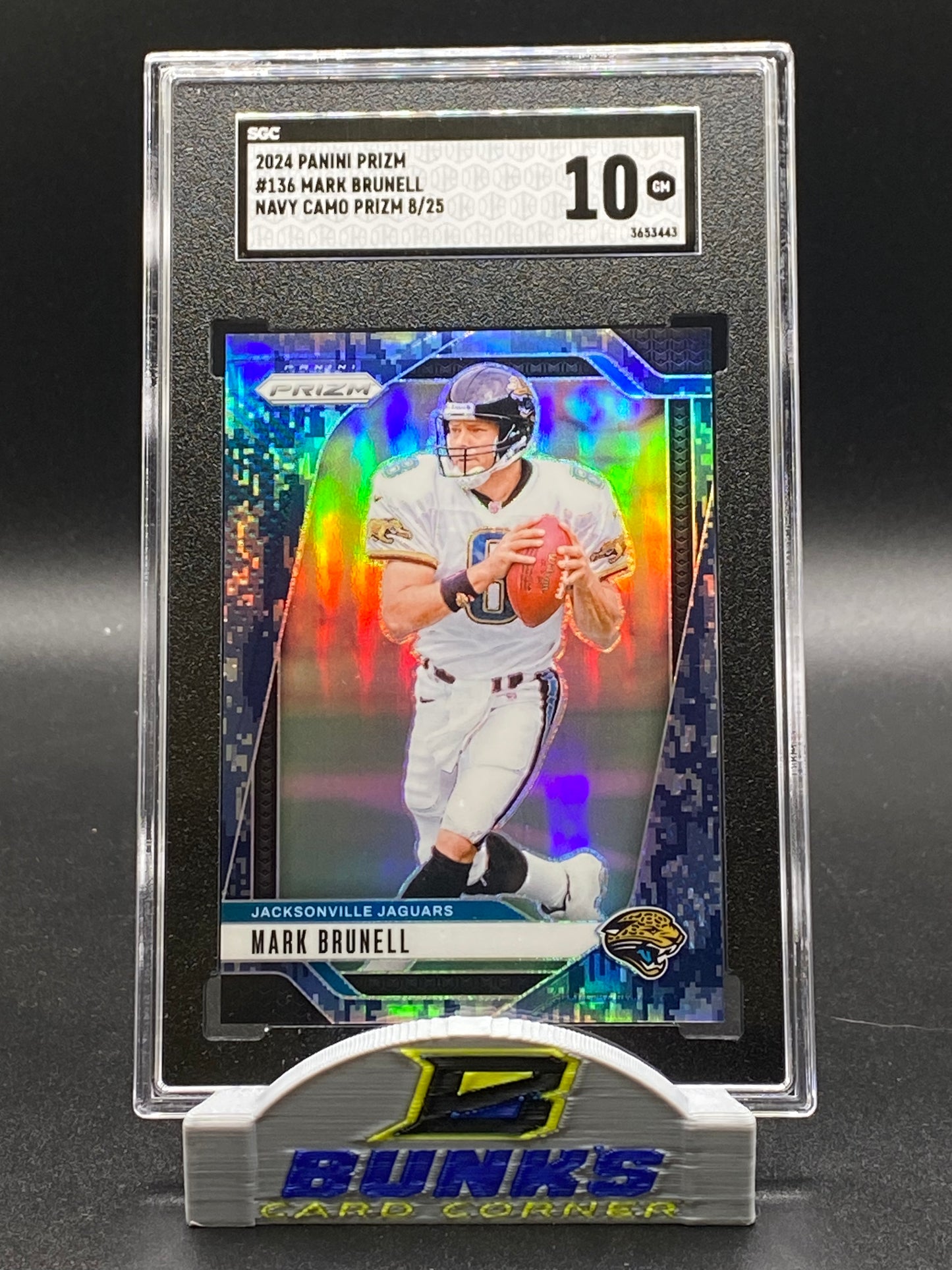 2024 Mark Brunell Nave Camo Prizm 8/25 SGC 10 (Box 19)