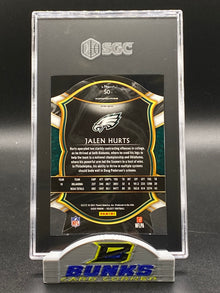 2020 Jalen Hurts Maroon Die-Cut Prizm Rookie Card SGC 10 (Box 19)