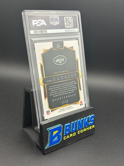 2016 Brett Favre Pink Prizm Select PSA 10 11/15