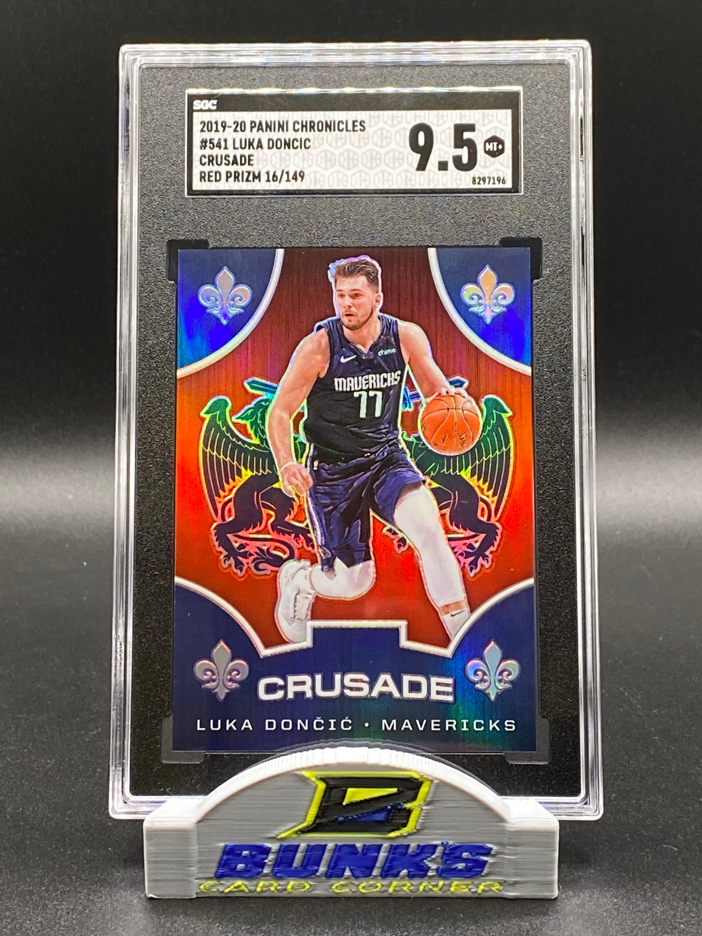 2019-20 Luka Doncic Crusade Red Prizm 16/149 SGC 9.5 (Box 20)