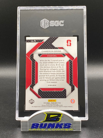 2024-25 Cameron Brink Ice Prizm Rookie Card SGC 10 (Box 20)
