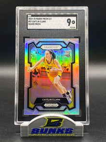 2024-25 Caitlin Clark Silver Prizm Rookie Card SGC 9 (Box 21)