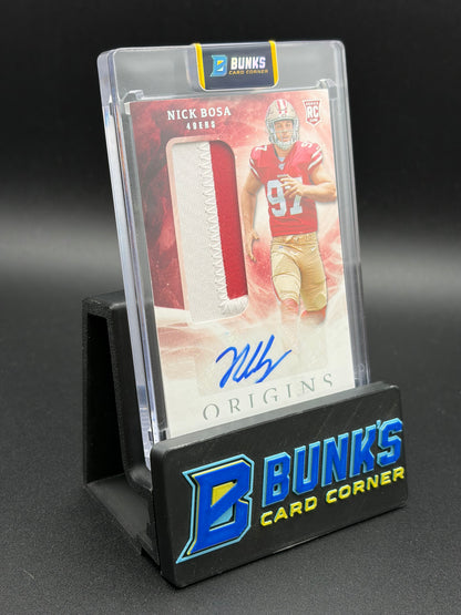 2019 Nick Bosa Origins Player Worn Material Auto RC