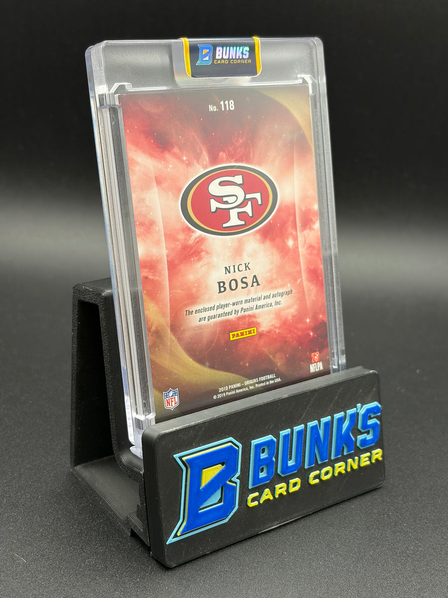 2019 Nick Bosa Origins Player Worn Material Auto RC