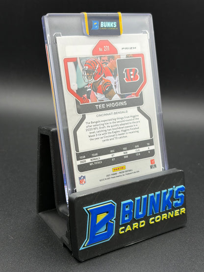 2021 Tee Higgins Red Black Checkerboard Prizm