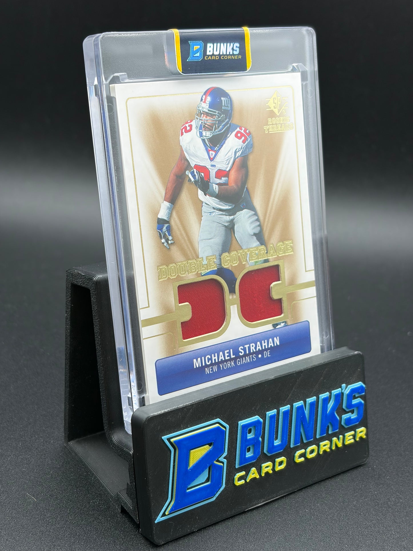 2007 Michael Strahan Upper Deck Rookie Threads Double Coverage