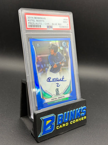 2014 Ketel Marte Prospect Auto Blue Refractor PSA 9 93/150