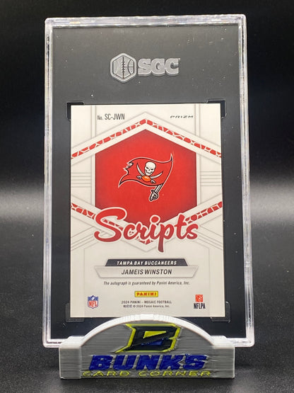 2024 Jameis Winston AUTOGRAPHED Blue No Huddle Prizm (Box 21)