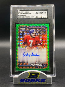 2024 Craig Morton AUTOGRAPHED Green Geometric Ref. 47/99 (Box 21)