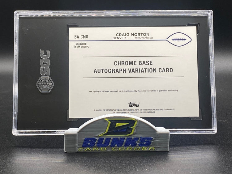 2024 Craig Morton AUTOGRAPHED Green Geometric Ref. 47/99
