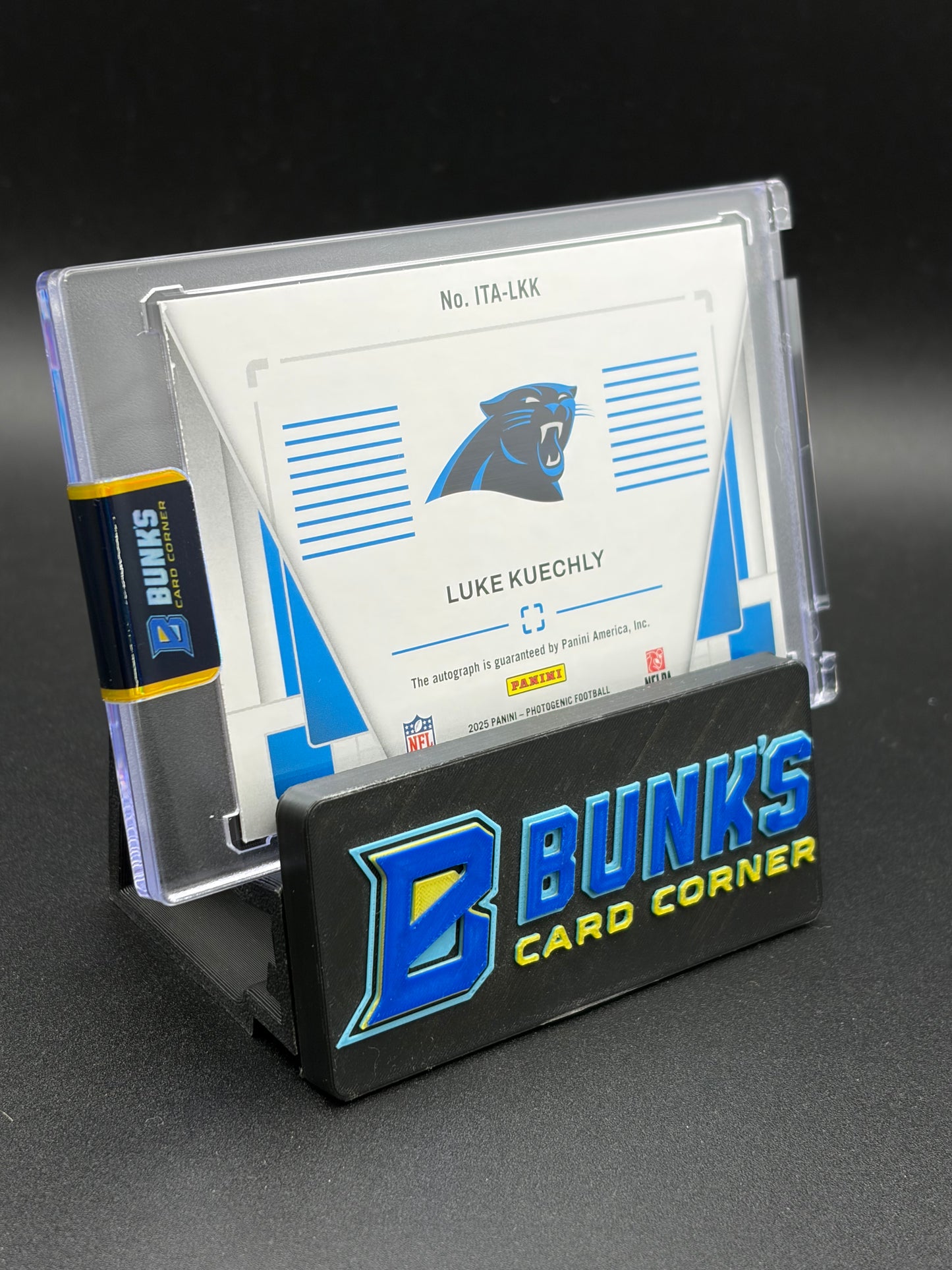2024 Luke Kuechly Auto Panini Photogenic In the Action
