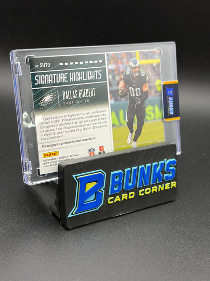 2022 Dallas Goedert Signature Highlights Donruss Auto