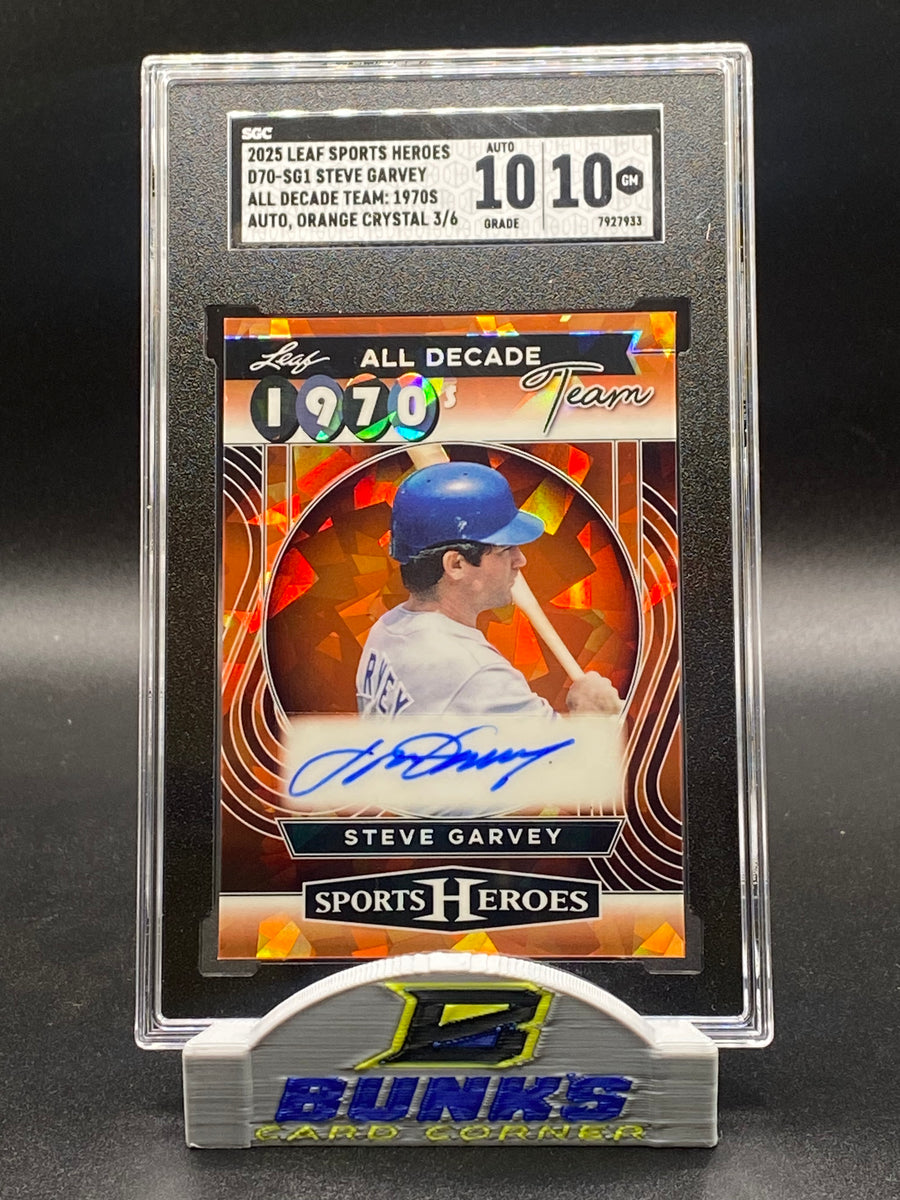 2025 Steve Garvey AUTOGRAPHED Orange Crystal 3/6