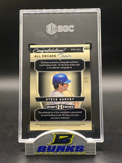 2025 Steve Garvey AUTOGRAPHED Orange Crystal 3/6 (Box 21)