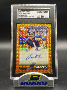 2024 Jason Elam AUTOGRAPHED Gold Geometric Ref. 1/50 (Box 21)