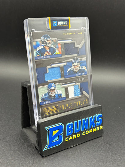 2019 Marcus Mariota & Derrick Henry & AJ Brown Playbook Triple Threats 5/99