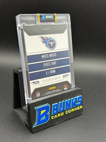 2019 Marcus Mariota & Derrick Henry & AJ Brown Playbook Triple Threats 5/99