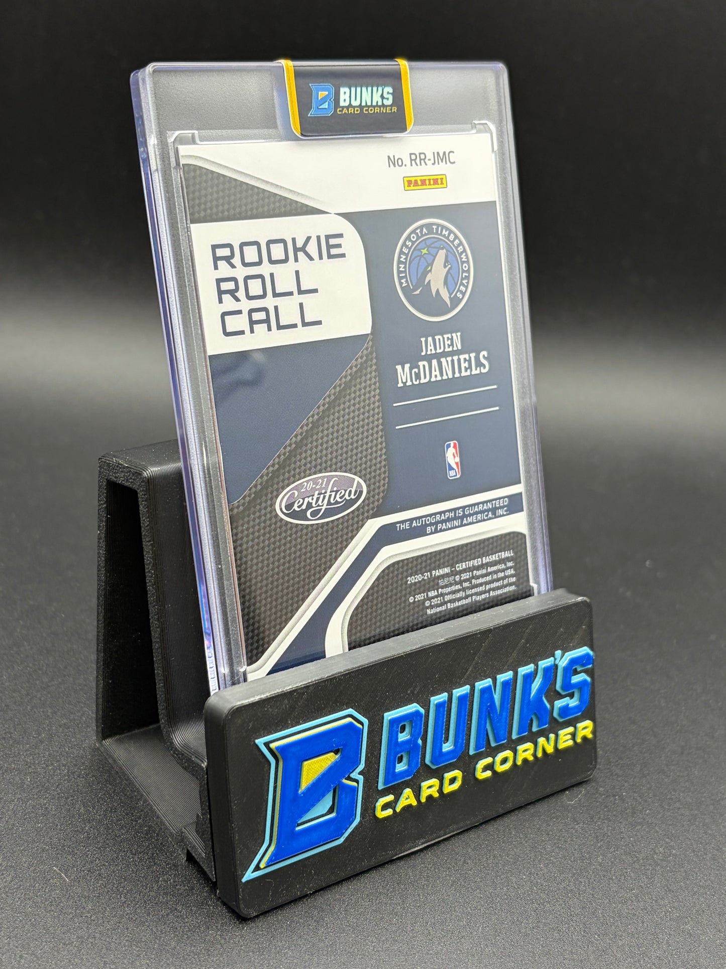 2020-21 Jaden McDaniels Rookie Roll Call Certified RC