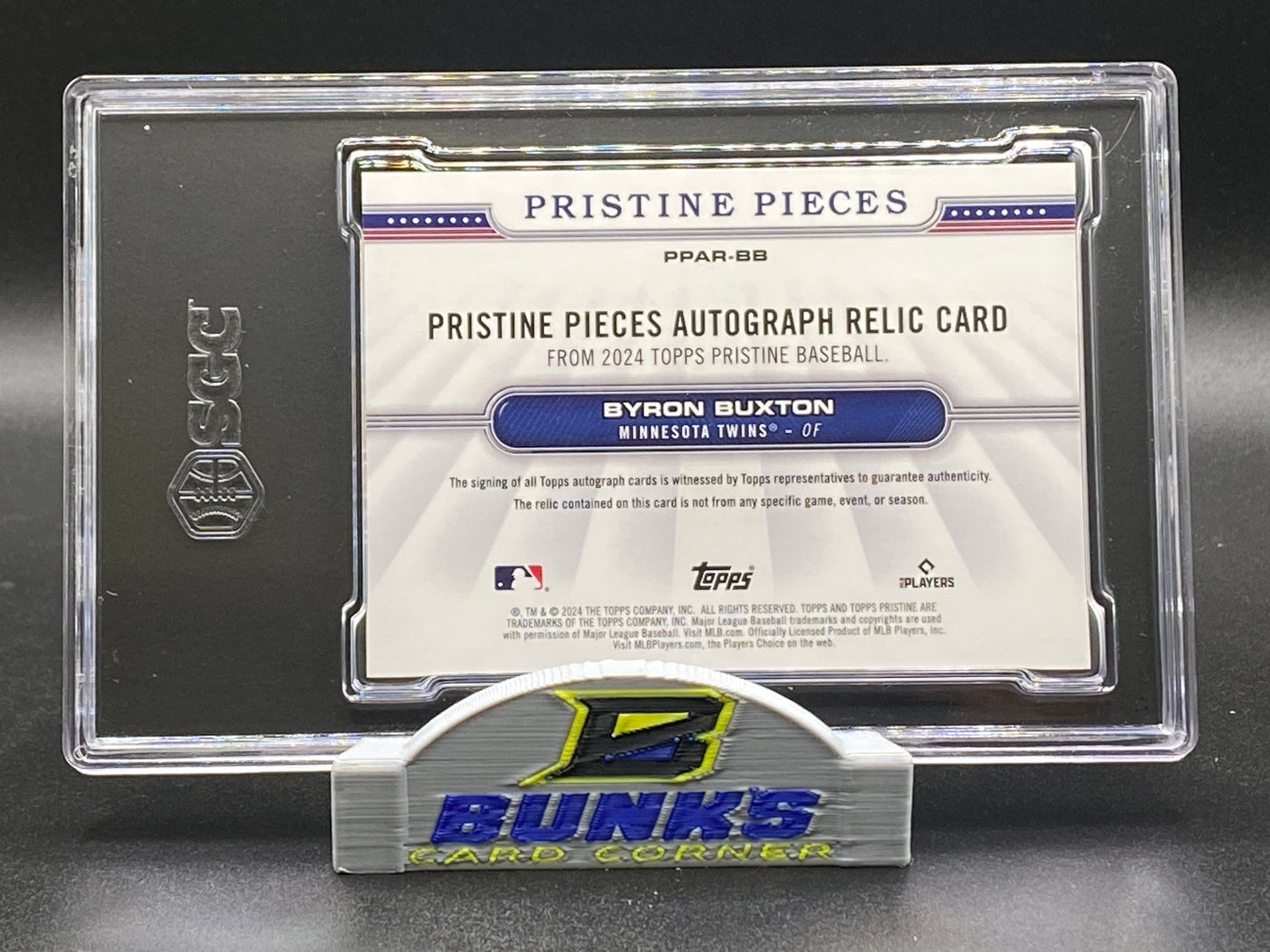 2024 Byron Buxton AUTOGRAPHED  Pristine Pieces SGC 10|10 (Box 22)