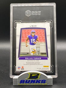 2024 Dallas Turner Freshman Fabric AUTOGRAPHED Mirror Red 60/199 (Box 22)