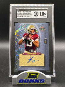 2023 Jordan Travis Left Heart AUTOGRAPHED Crystal Foil 2/2 SGC 10|10 (Box 22)