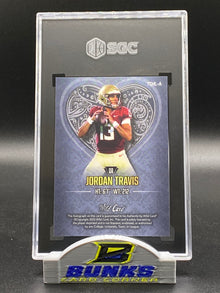 2023 Jordan Travis Left Heart AUTOGRAPHED Crystal Foil 2/2 SGC 10|10 (Box 22)