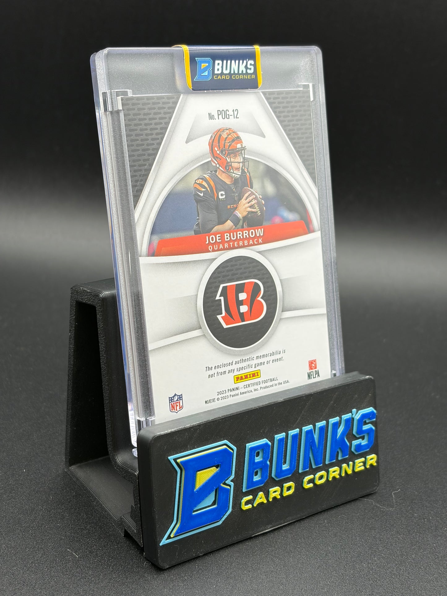 2023 Joe Burrow Certified AU Memorabilia Piece of the Game 18/50