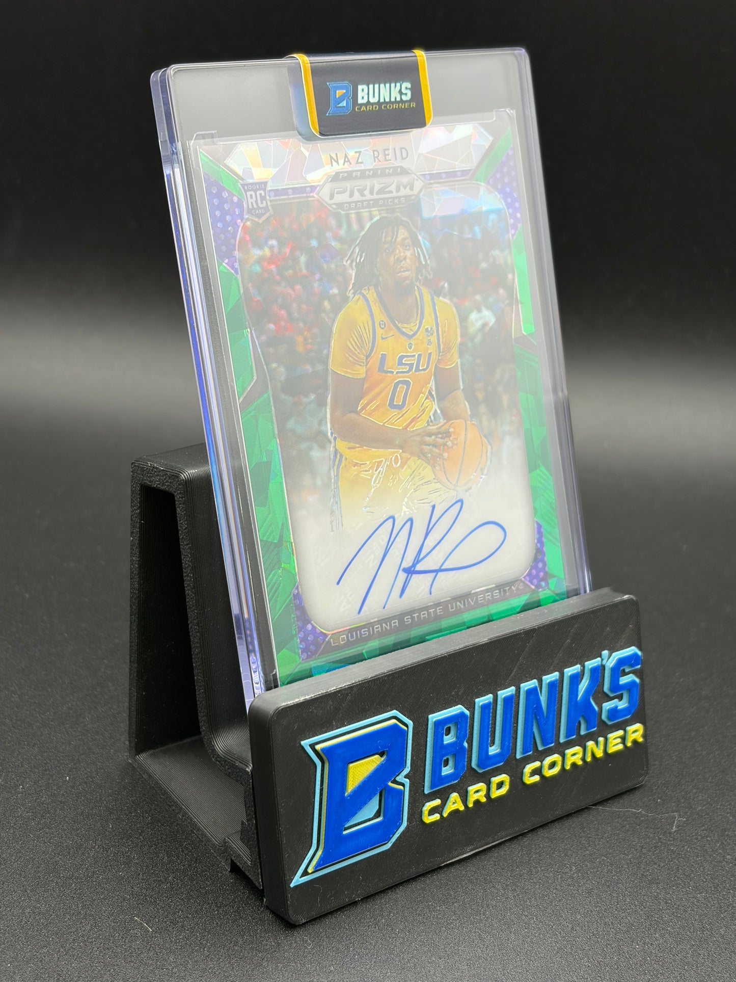 2019 Naz Reid Prizm Draft Green Auto RC 10/18