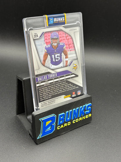 2024 Dallas Turner Panini Prizm Silver RC 29/100