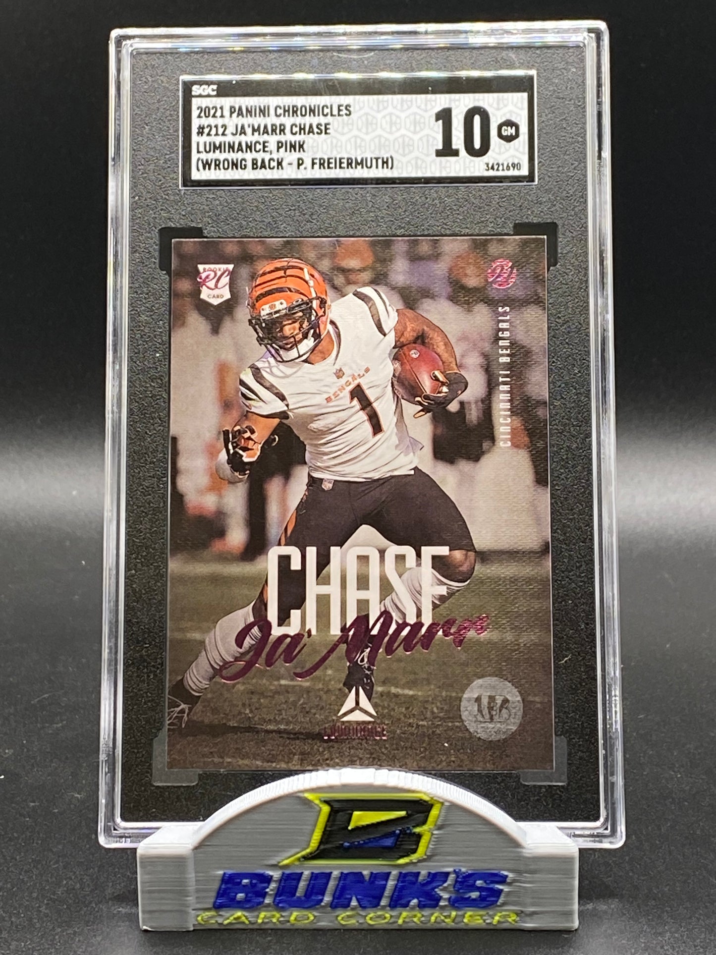 2021 Ja'Marr Chase Front - Pat Freiermuth Back SGC 10 (Box 22)
