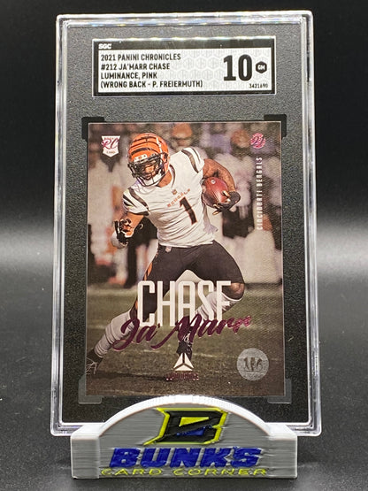 2021 Ja'Marr Chase Front - Pat Freiermuth Back SGC 10 (Box 22)