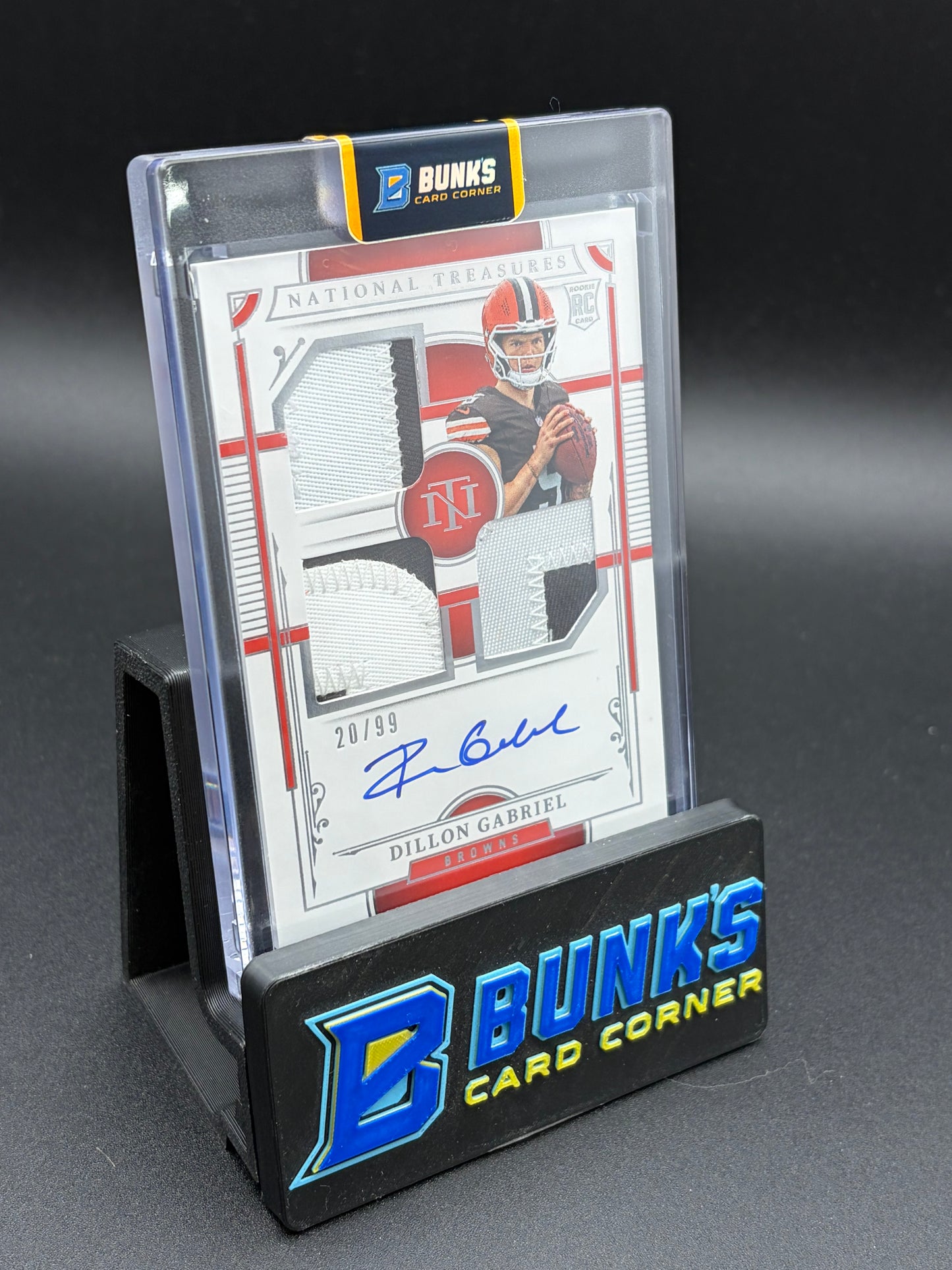 2025 Dillon Gabriel National Treasures Triple Patch Auto 20/99 RC