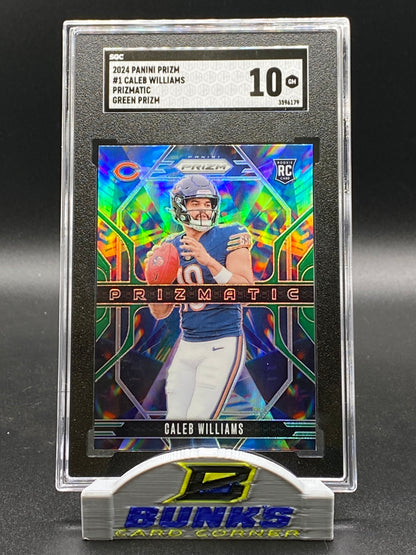 2024 Caleb Williams Prizmatic Green Prizm SGC 10 (Box 23)