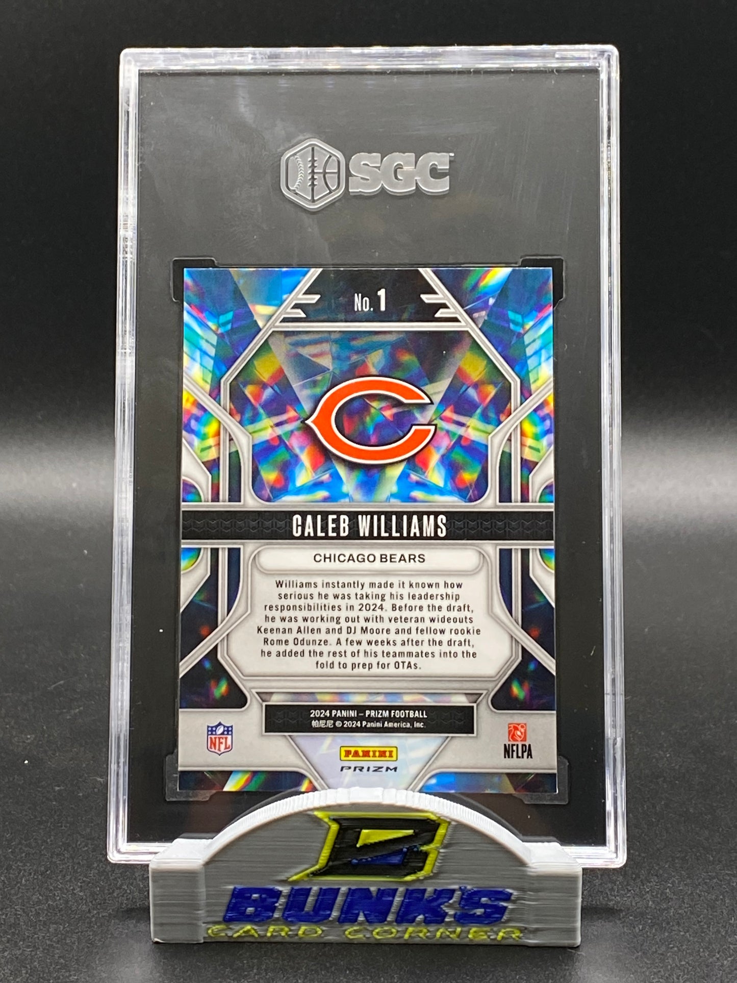 2024 Caleb Williams Prizmatic Green Prizm SGC 10 (Box 23)