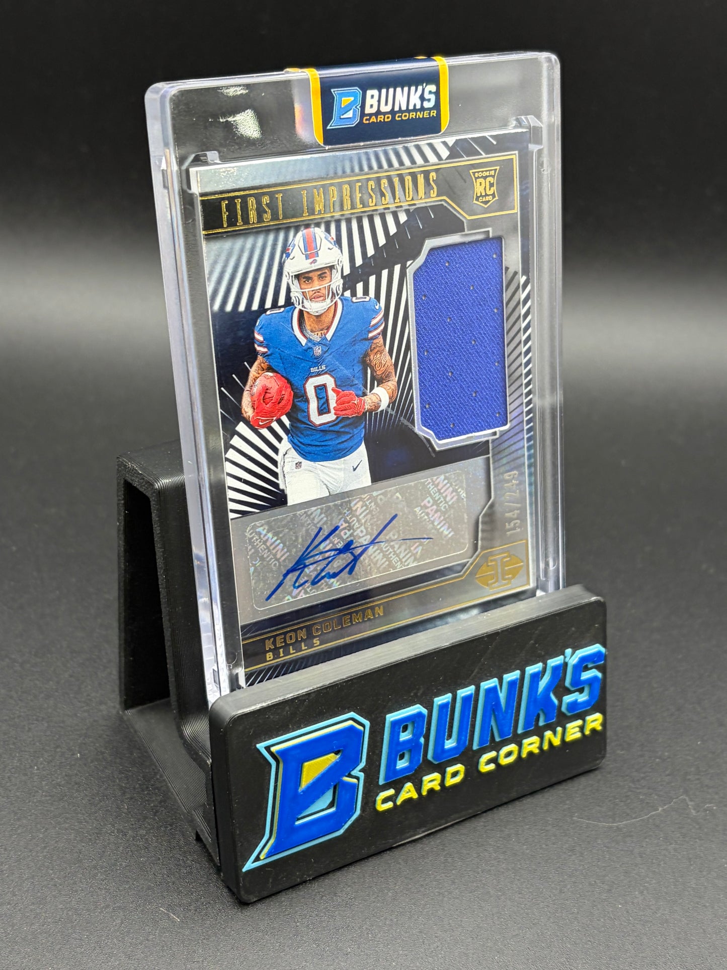 2024 Keon Coleman Illusions AU Memorabilia First Impressions Auto RC 154/249