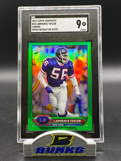 2023 Lawrence Taylor Chrome Green Refractor 55/99 (Box 23)