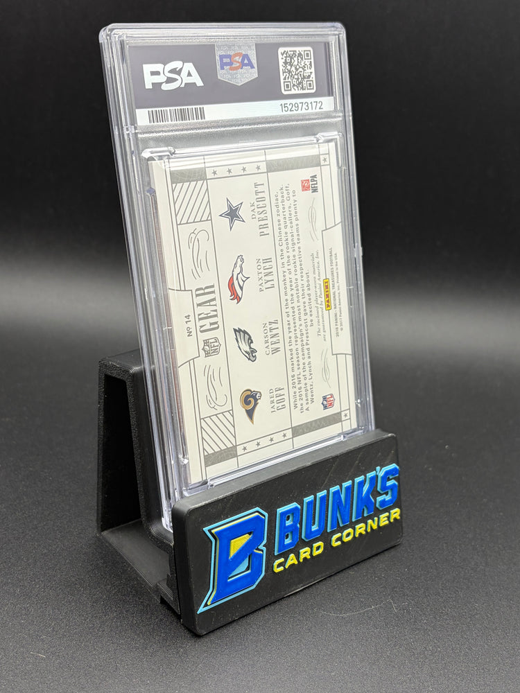 2016 Jared Goff & Carson Wentz & Paxton Lynch & Dak Prescott Gear Quads PSA 9 53/99