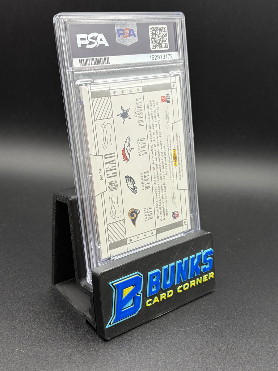 2016 Jared Goff & Carson Wentz & Paxton Lynch & Dak Prescott Gear Quads PSA 9 53/99
