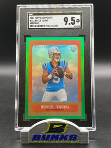 2023 Bryce Young Green Rainbow Foil 66/250 SGC 9.5 (Box 23)