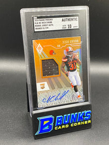 2018 Nick Chubb Rookie Jersey Auto. Orange RC SGC Auto. 10 (Box B51)
