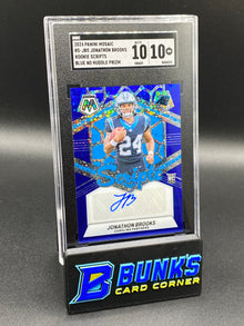 2024 Jonathon Brooks Rookie Scripts Blue No Huddle Prizm SGC 10/10 (Box B51)