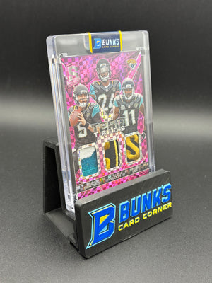 2015 Blake Bortles & TJ Yeldon & Marqise Lee Spectra Pink Checkers Tripe Patch 7/10