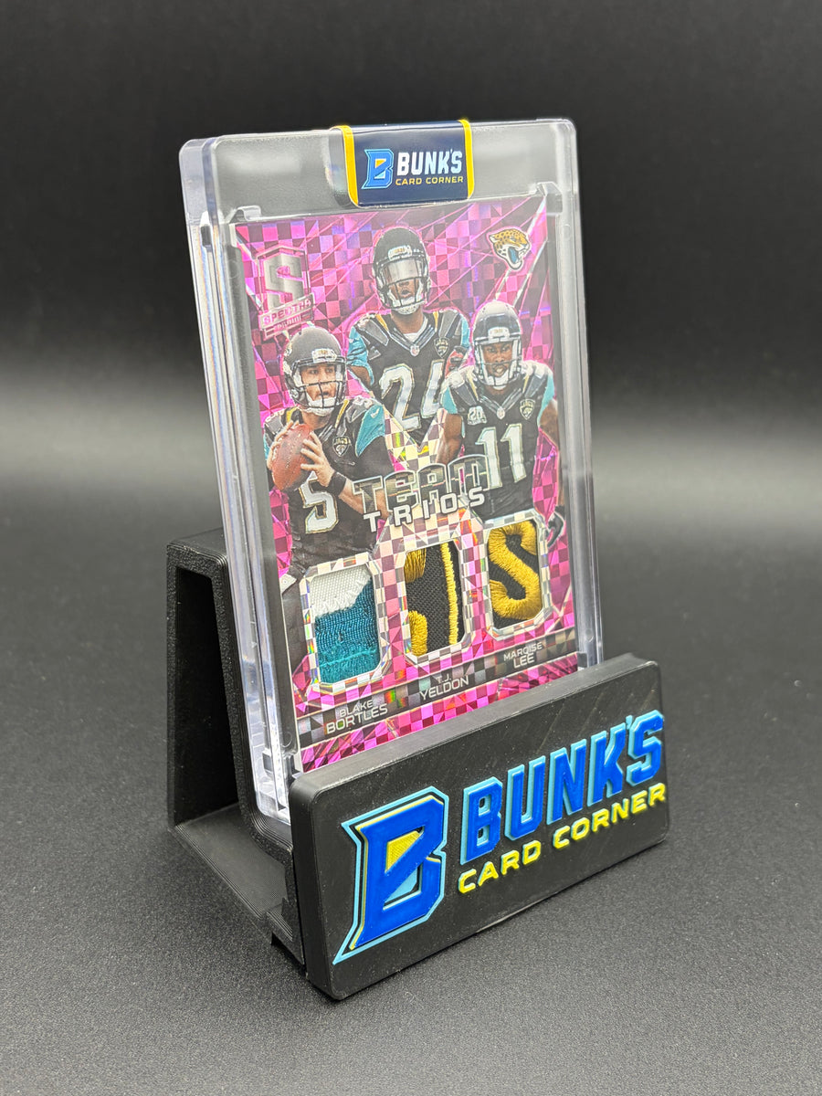 2015 Blake Bortles & TJ Yeldon & Marqise Lee Spectra Pink Checkers Tripe Patch 7/10