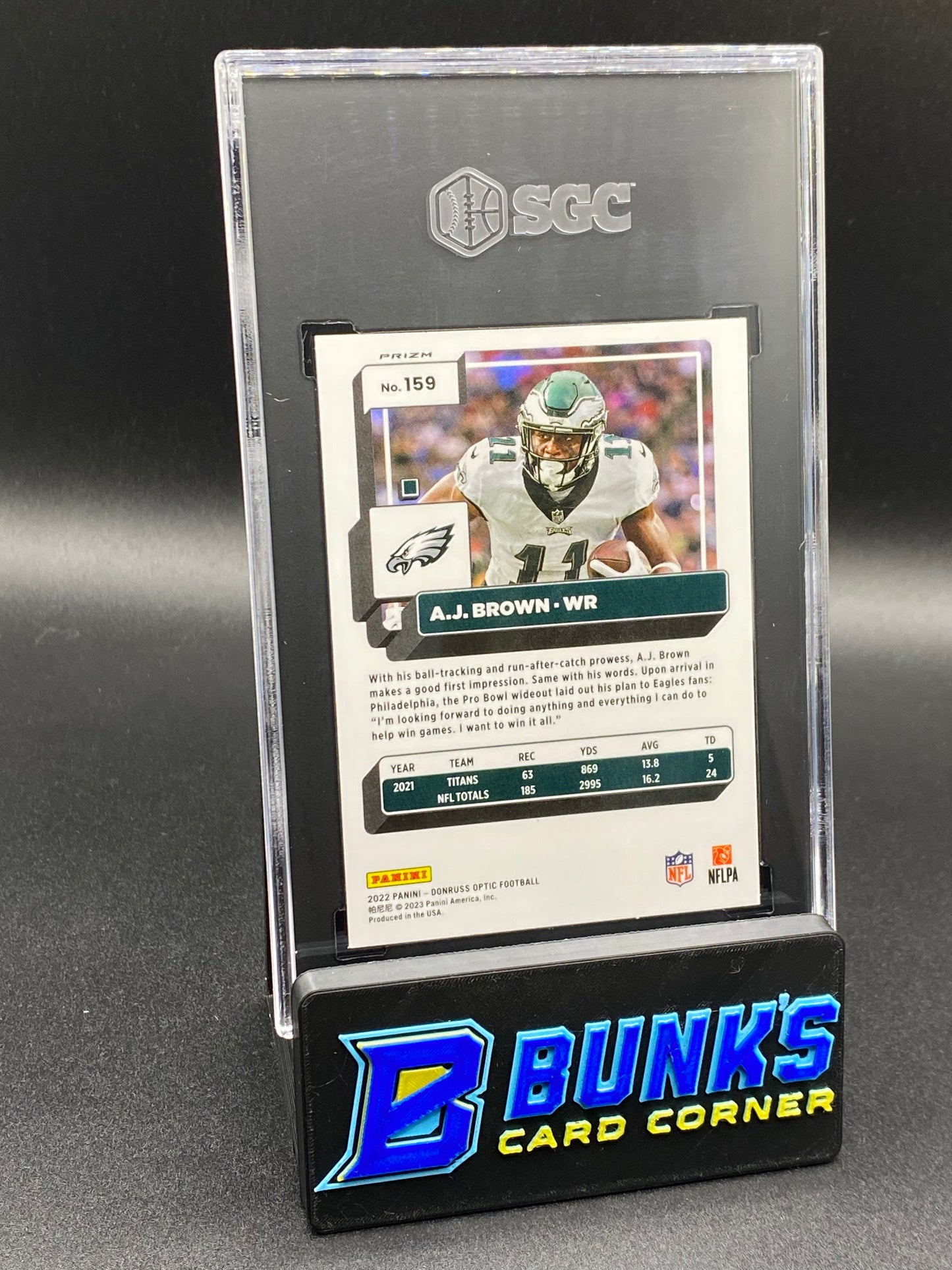 2022 AJ Brown White Sparkle Prizm SGC 9.5 (Box B51)